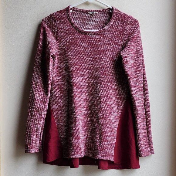 Lucky Brand Tops - Lucky Brand Red/Cream Textile Knit Flowing Jersey Size Small